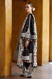 3 Piece Unstitched Heavy Embroidered Lawn Suit with Four-Sided Embroidered Chiffon Dupatta MB2615
