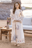3 Piece Unstitched Heavy Embroidered Chickan Kari Lawn Suit with Four-Sided Embroidered Organza Dupatta QL2605