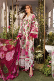 3 Piece Unstitched Heavy Embroidered Lawn Suit with Fine Printed Lawn Dupatta MB446