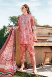 3 Piece Unstitched Embroidered Lawn Suit with Printed Lawn Dupatta MB458