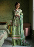 3 Piece Unstitched Embroidered Pure Lawn Suit with Fine Printed Silk Dupatta SN16