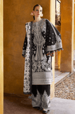 3 Piece Unstitched Heavy Embroidered Lawn Suit with Four-Sided Embroidered Chiffon Dupatta MB2615