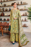 3 Piece Unstitched Embroidered Lawn Suit with Printed Lawn Dupatta MB456