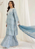 3 Piece Unstitched Embroidered Lawn Suit with Fine Printed Polly Lawn Dupatta MB442