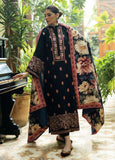 3 Piece Unstitched Heavy Embroidered Dhanak Suit with Printed Woolen Shawl AJ-980