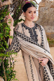 3 Piece Unstitched Heavy Embroidered Dhanak Suit with Four-sided Embroidered Dhanak Shawl