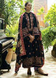 3 Piece Unstitched Heavy Embroidered Dhanak Suit with Printed Woolen Shawl AJ-980