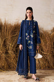 3 Piece Unstitched Heavy Embroidered Dhanak Suit with Four-sided Embroidered Dhanak Shawl SP-985