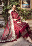 3 Piece Unstitched Heavy Embroidered Dhanak Suit with Printed Woolen Shawl MB-48