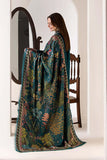 3 Piece Unstitched Heavy Embroidered Dhanak Suit with Printed Woolen Shawl SN61