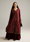 3 Piece Unstitched Heavy Embroidered Dhanak Suit with Printed Woolen Shawl HR-730
