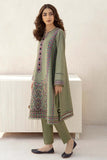 3 Piece Unstitched Heavy Embroidered Dhanak Suit with Dhanak Dyed Shawl JZ710