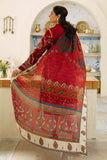 3 Piece Unstitched Heavy Embroidered Dhanak Suit with Printed Woolen Shawl ZS 50B