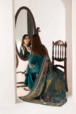 3 Piece Unstitched Heavy Embroidered Dhanak Suit with Printed Woolen Shawl SN61