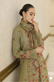 3 Piece Unstitched Heavy Embroidered Dhanak Suit with Heavy Embroidered Dhanak Wool Shawl BR-955