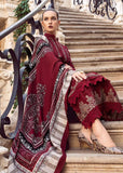3 Piece Unstitched Heavy Embroidered Dhanak Suit with Printed Woolen Shawl MB-48