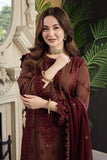 3 Piece Unstitched Heavy Embroidered Dhanak Suit with Heavy Embroidered Dhanak Wool Shawl AJ56
