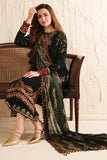 3 Piece Unstitched Heavy Embroidered Velvet Suit with Heavy Embroidered Chiffon Dupatta JZ 999