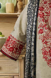 3 Piece Unstitched Heavy Embroidered Dhanak Suit with Printed Woolen Shawl ZS 57