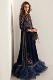 3 Piece Unstitched Heavy Embroidered Velvet Suit with Heavy Embroidered Chiffon Dupatta JZ990