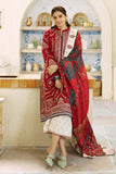3 Piece Unstitched Heavy Embroidered Dhanak Suit with Printed Woolen Shawl ZS 50B