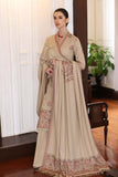 3 Piece Unstitched Heavy Embroidered Dhanak Suit with Heavy Embroidered Dhanak Wool Shawl BR-660