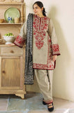 3 Piece Unstitched Heavy Embroidered Dhanak Suit with Printed Woolen Shawl ZS 57