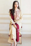 3 Piece Unstitched Heavy Embroidered Dhanak Suit with Heavy Embroidered Dhanak Shawl AS 25