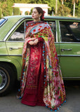 3 Piece Unstitched Heavy Embroidered Dhanak Wool Suit with Printed Woolen Shawl ZI 550
