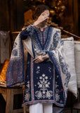 3 Piece Unstitched Heavy Embroidered Dhanak Suit with Printed Woolen Shawl AK-905