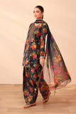 3 Piece Unstitched Embroidered Khaddar Suit with Printed Khaddar Dupatta BQ-40