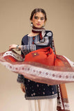 3 Piece Unstitched Heavy Embroidered Dhanak Suit with Printed Woolen Shawl RR610
