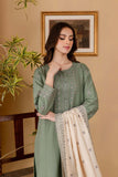 3 Piece Unstitched Heavy Embroidered Dhanak Suit with Embroidered Dhanak Shawl RP-600