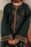 3 Piece Unstitched Heavy Embroidered Dhanak Suit with Printed Woolen Shawl JZ-580