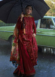 3 Piece Unstitched Heavy Embroidered Dhanak Wool Suit with Printed Woolen Shawl ZI 550