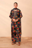 3 Piece Unstitched Embroidered Khaddar Suit with Printed Khaddar Dupatta BQ-40