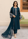 3 Piece Unstitched Heavy Embroidered Dhanak Suit with Four-sided Embroidered Dhanak Shawl LM-585